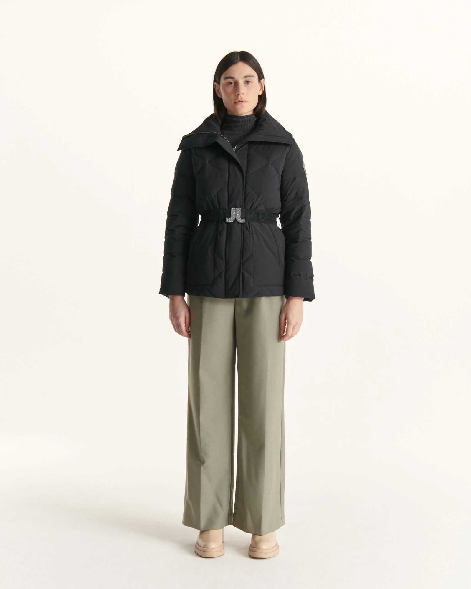 Down jacket with crystals Swarovski®️ Black Anita 2.1