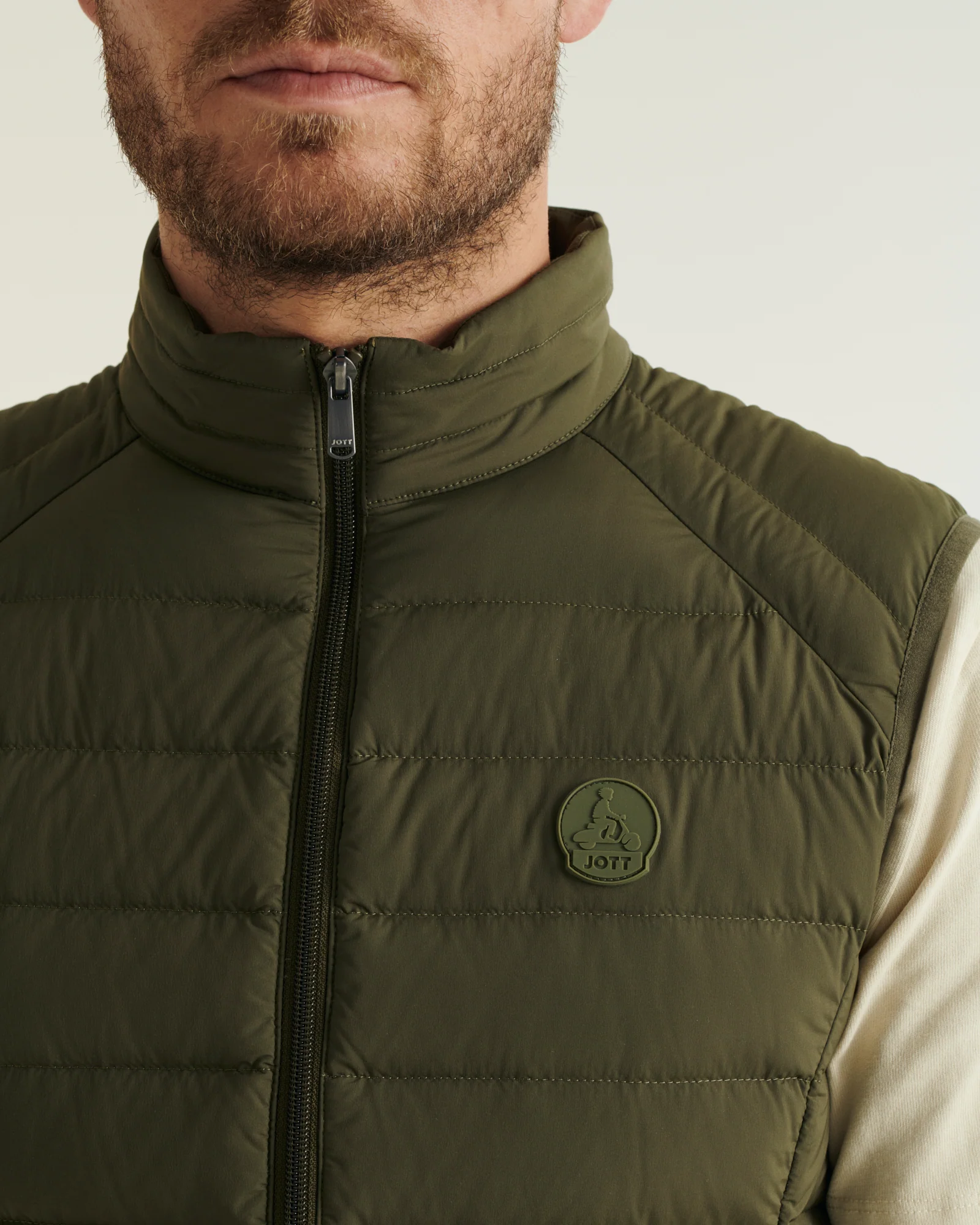 Down jacket sleeveless stretch Marine Arafo