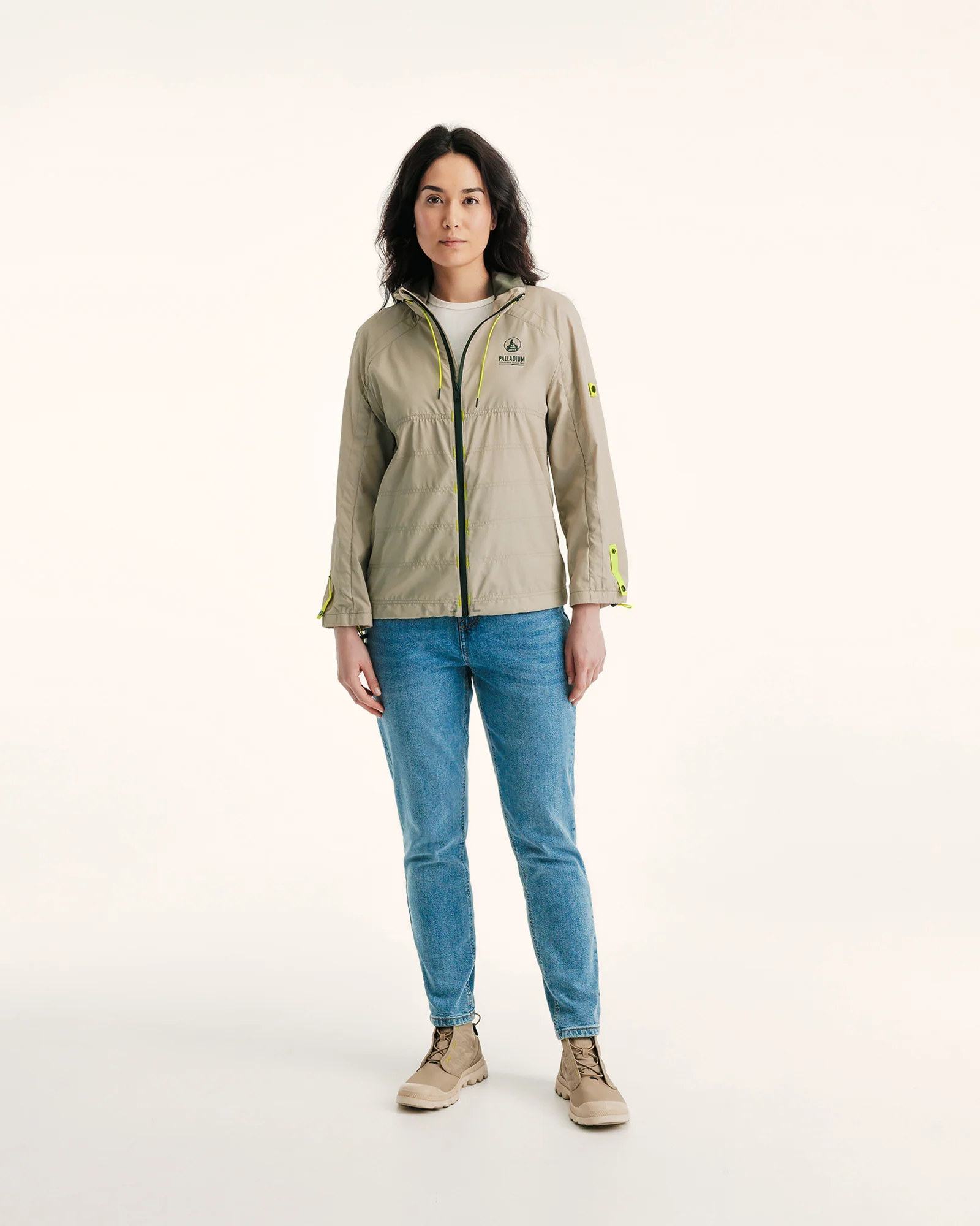 Beige Samena JOTT x lightweight windbreaker PALLADIUM