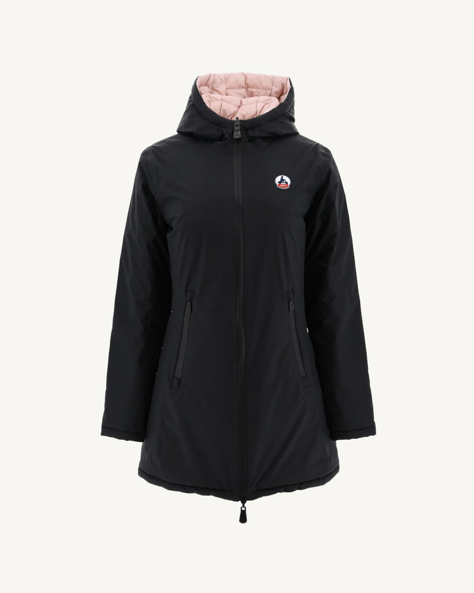 Reversible down jacket Black/Pale pink Moscow