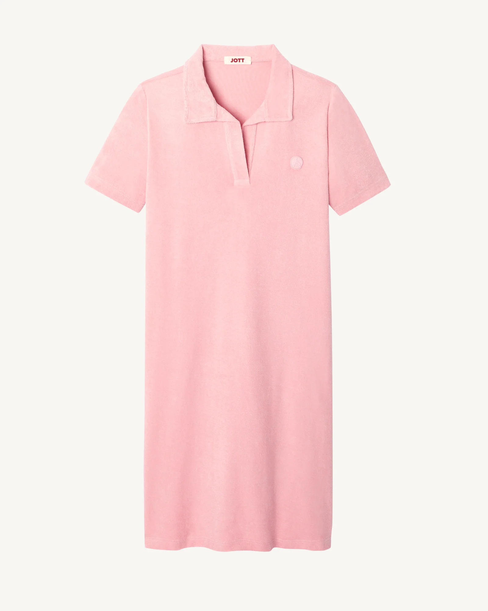 Anya peach pink straight-cut polo dress