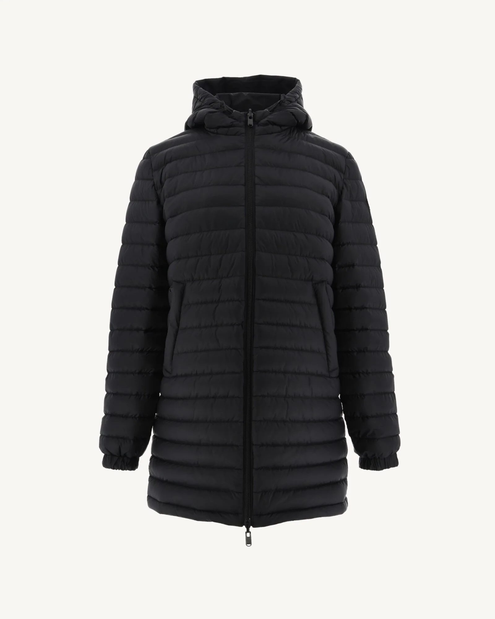 Black Roma reversible long down jacket