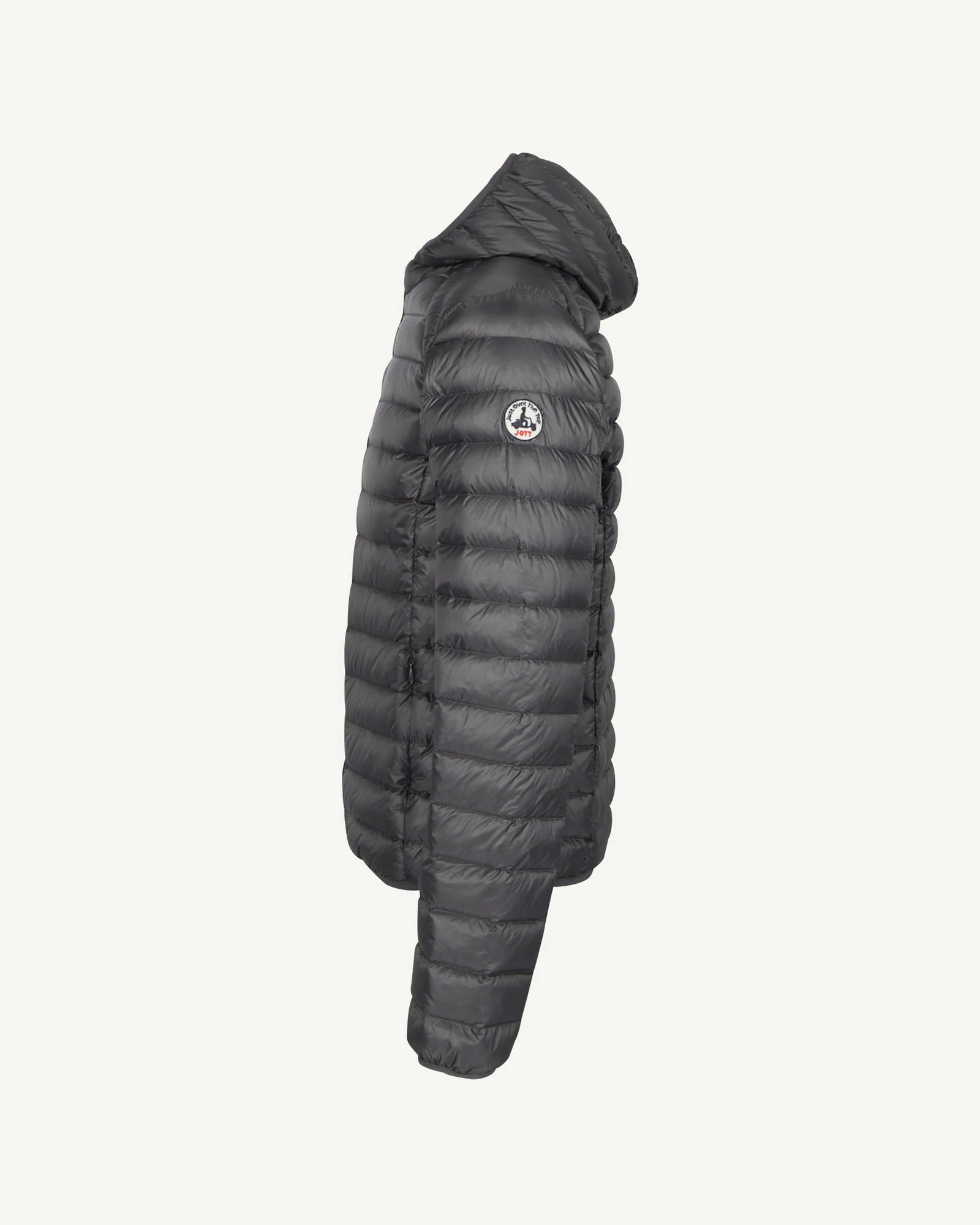 Light hooded down jacket Anthracite Nico