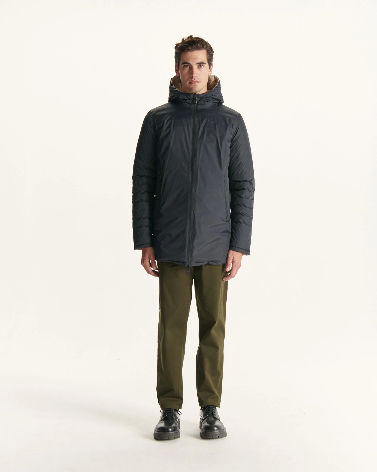 Navy Amsterdam reversible down jacket