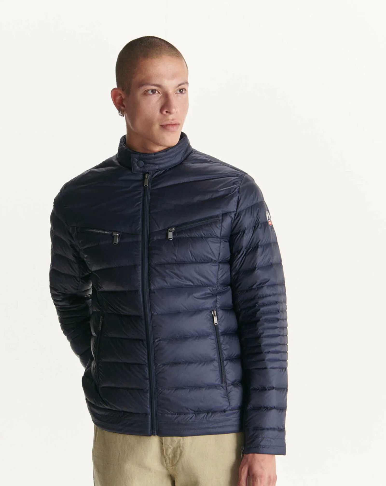 Down jacket Marine David biker cut