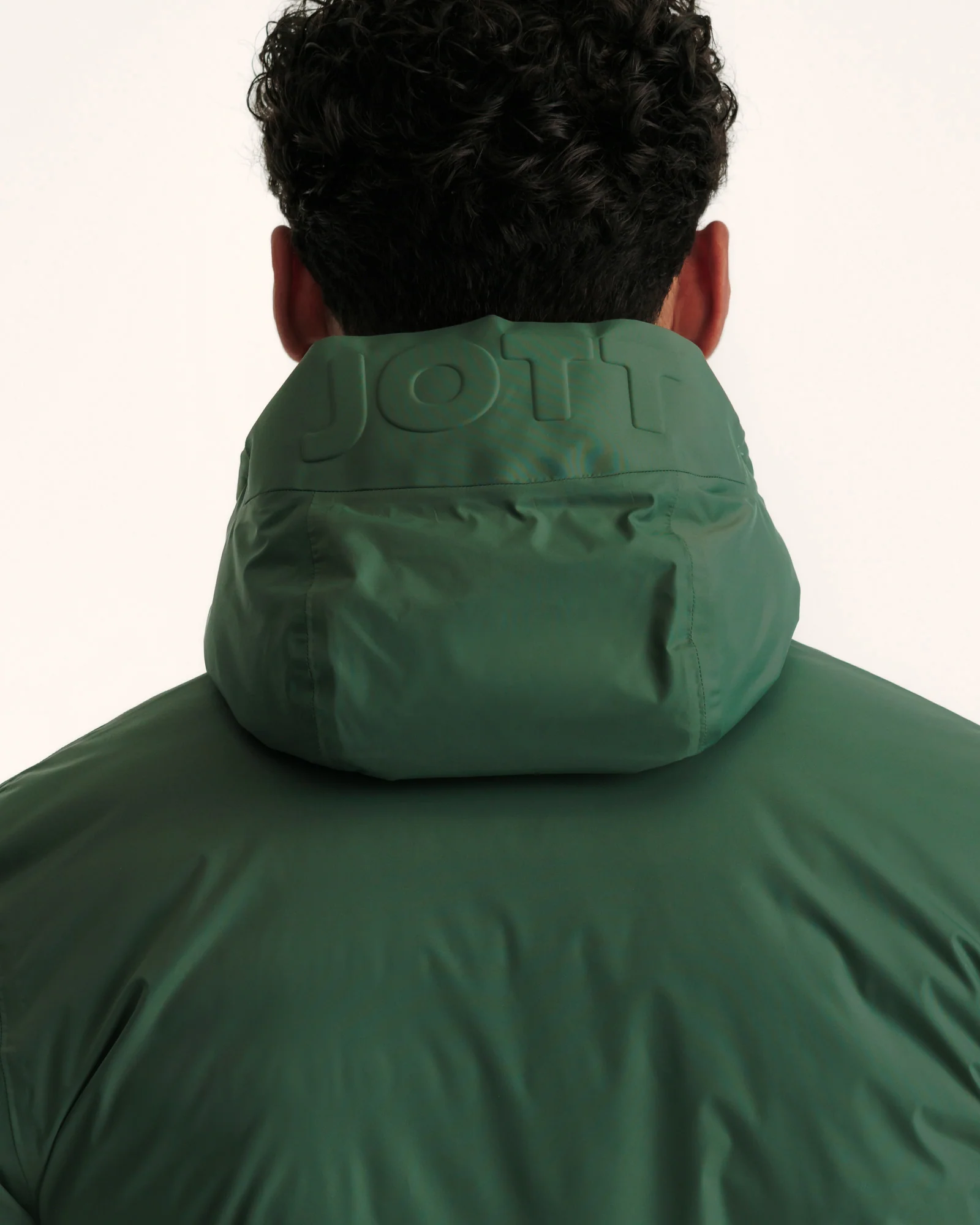 Down jacket reversible hooded Celadon green/Argile Bergen 2.0