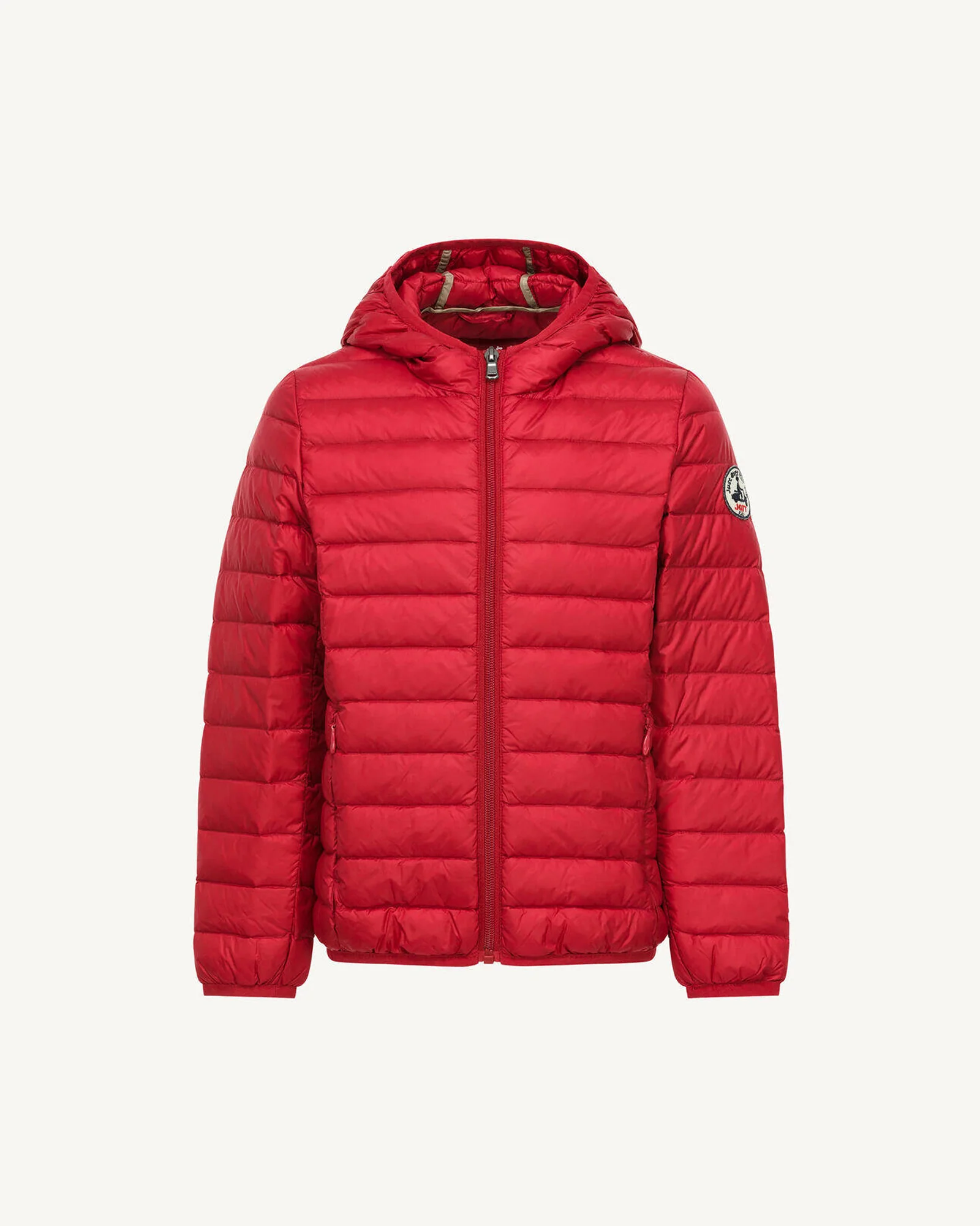 Children's lightweight hooded puffer jacket Red Hugo