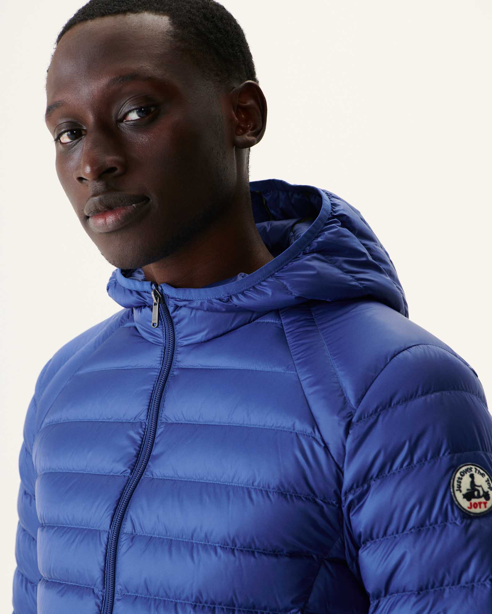 Light hooded down jacket Anthracite Nico