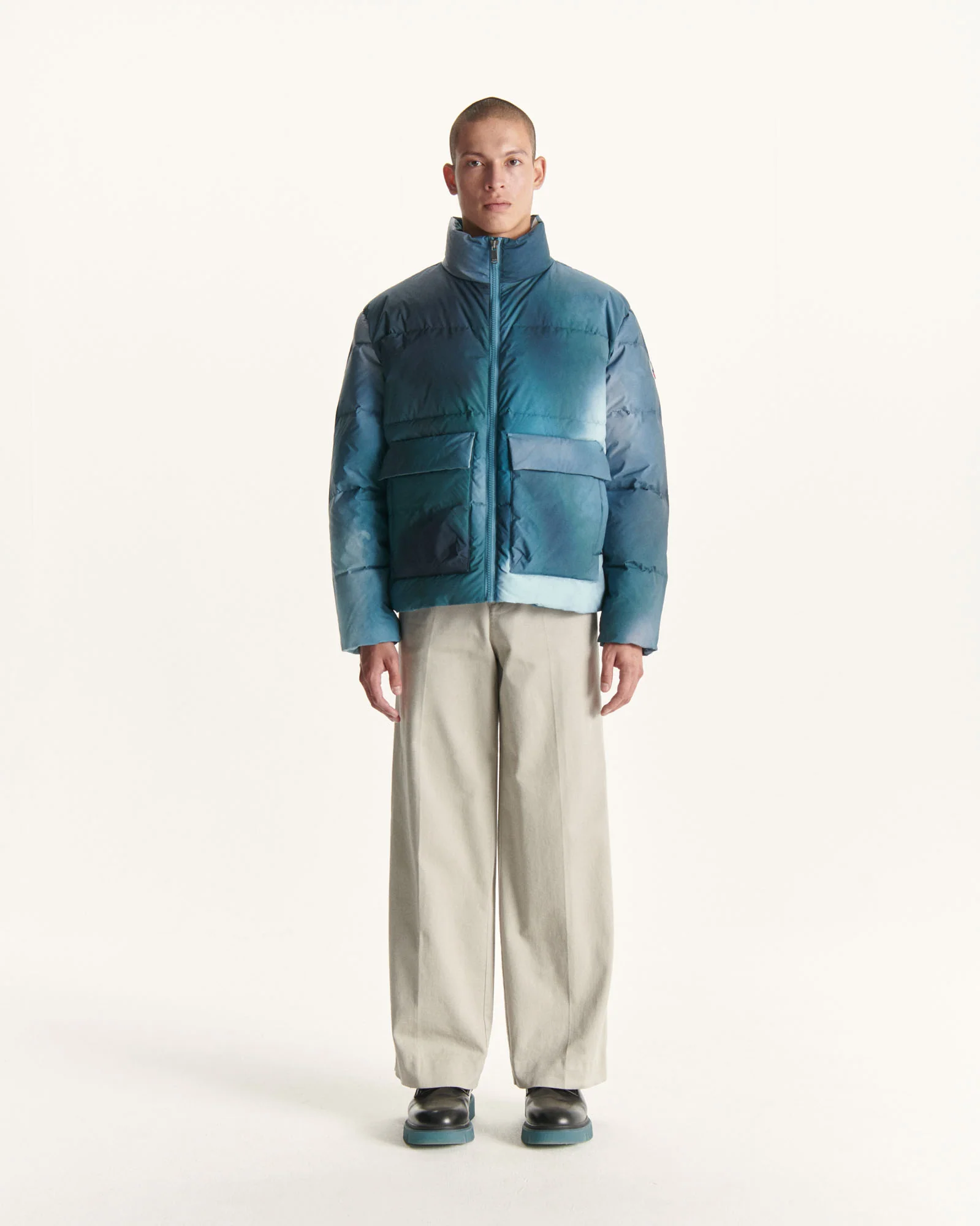 Down jacket Okinawa Great Cold print