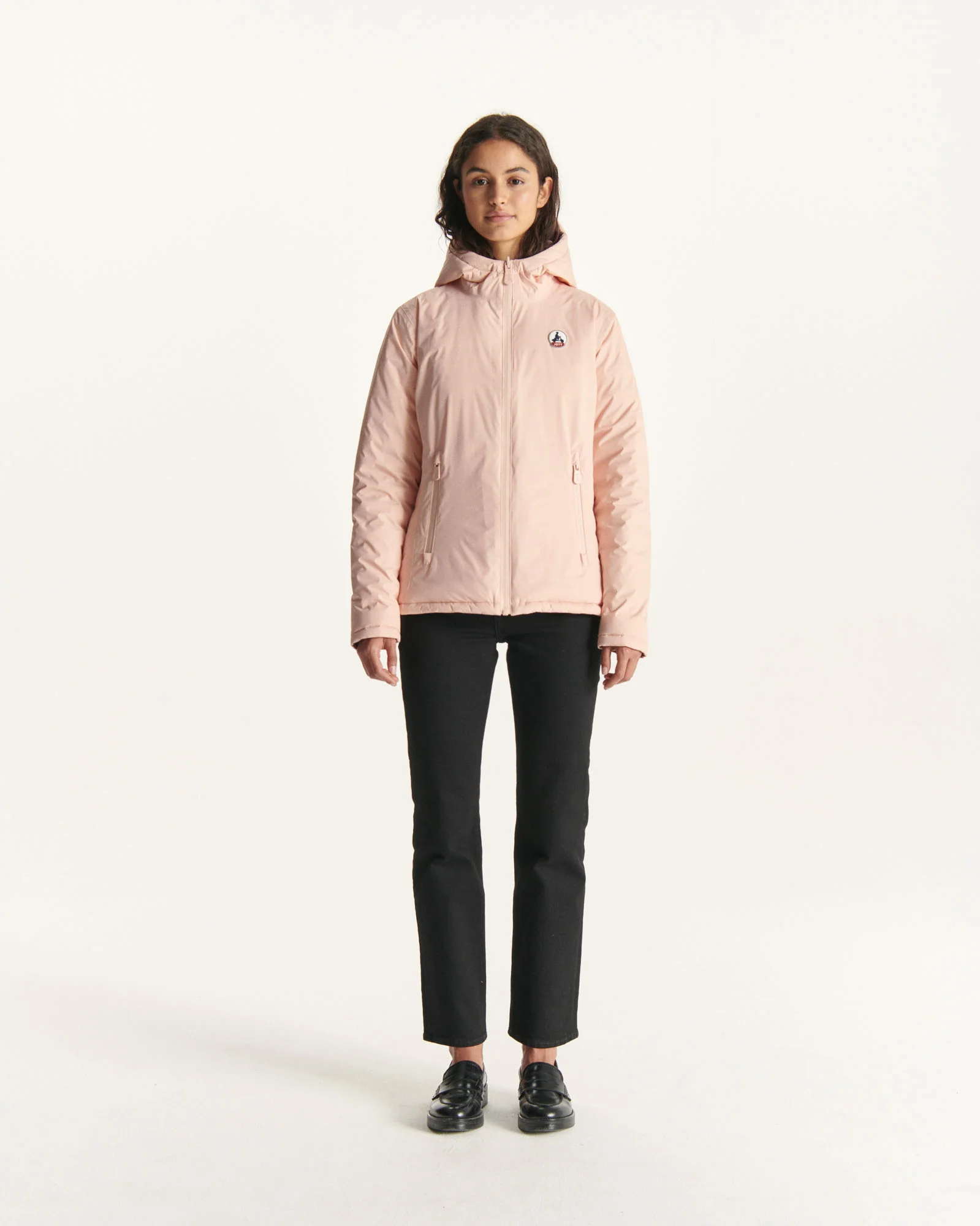 Reversible down jacket Pale pink/Aubergine Vienna