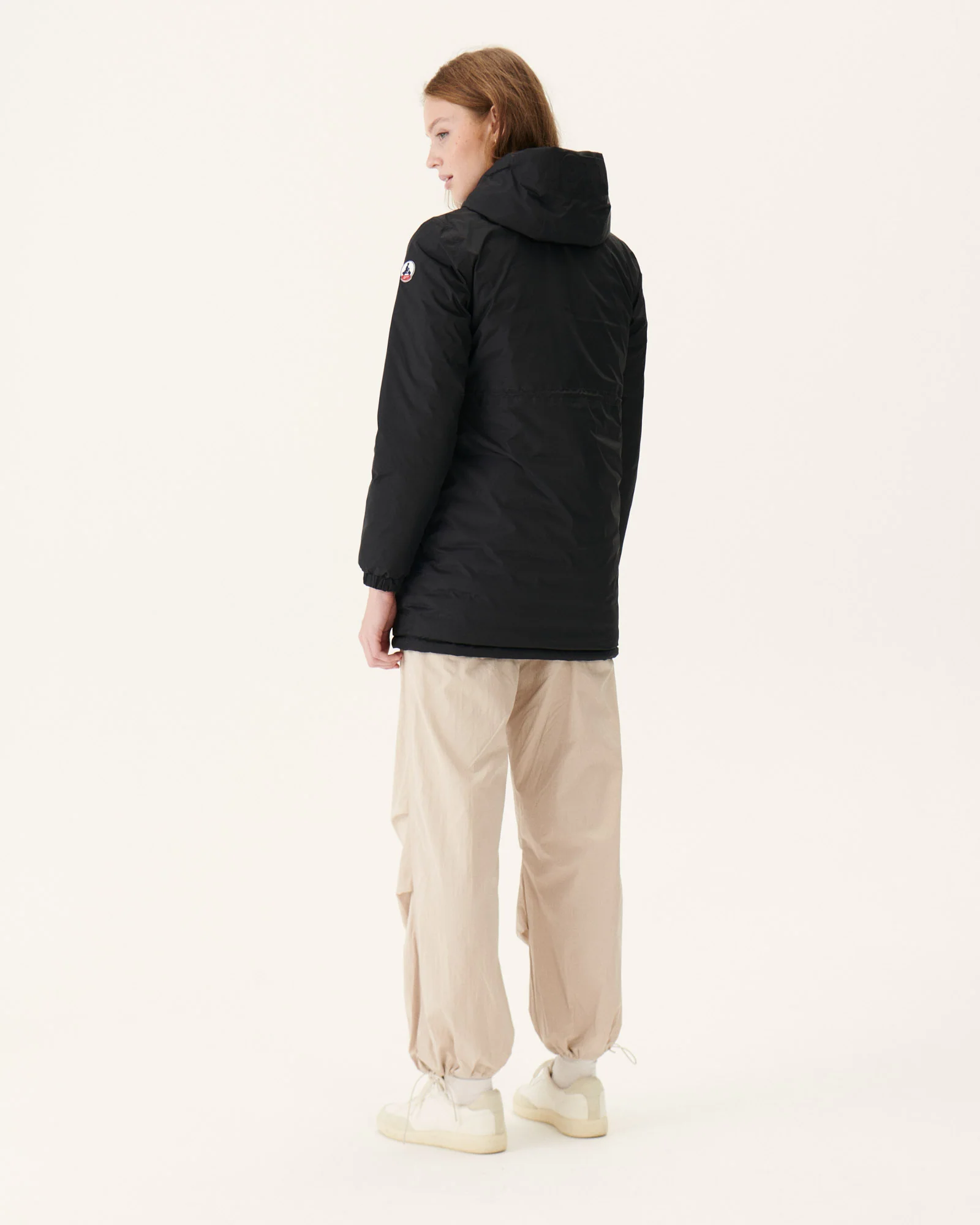 Black Roma reversible long down jacket