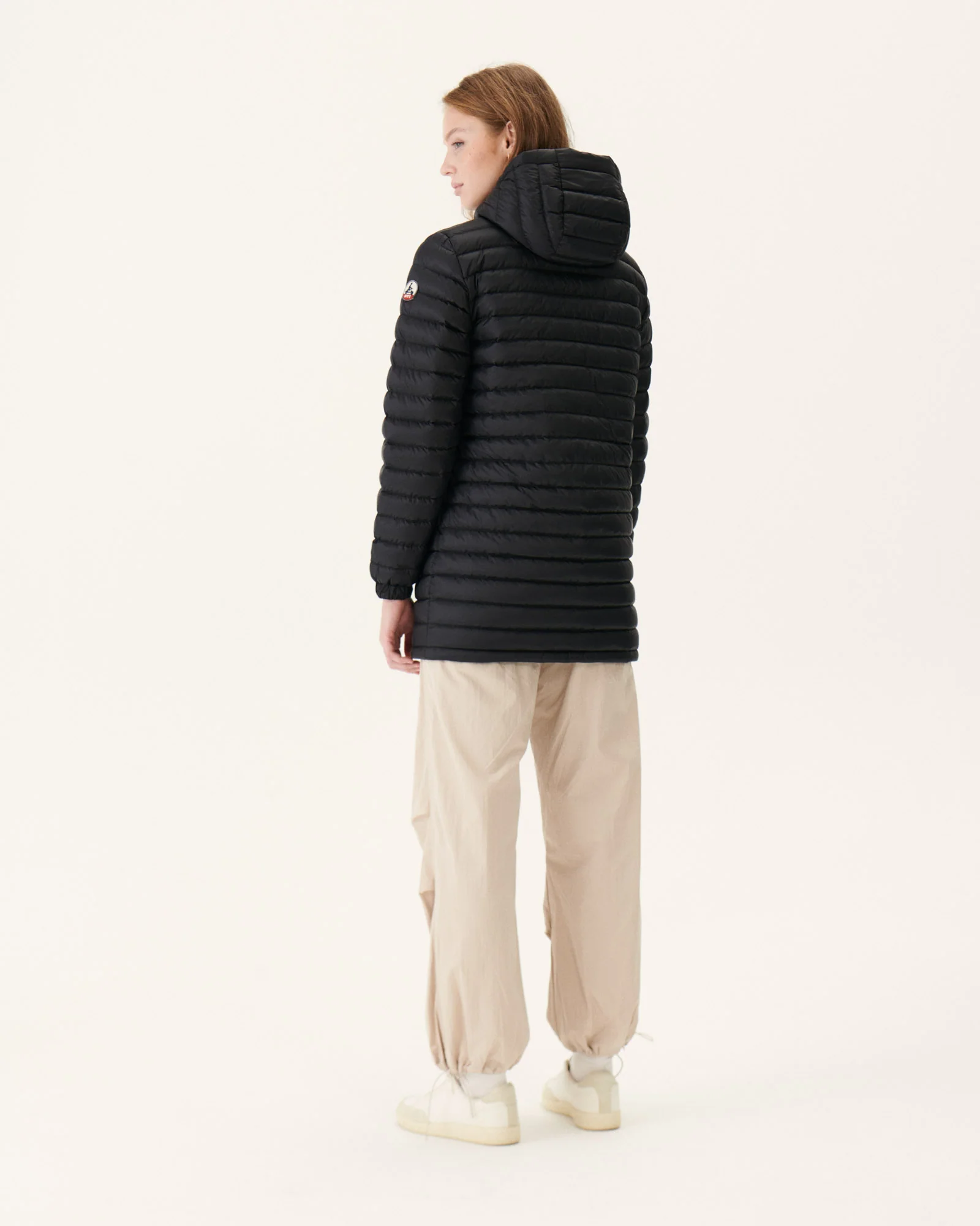Black Roma reversible long down jacket