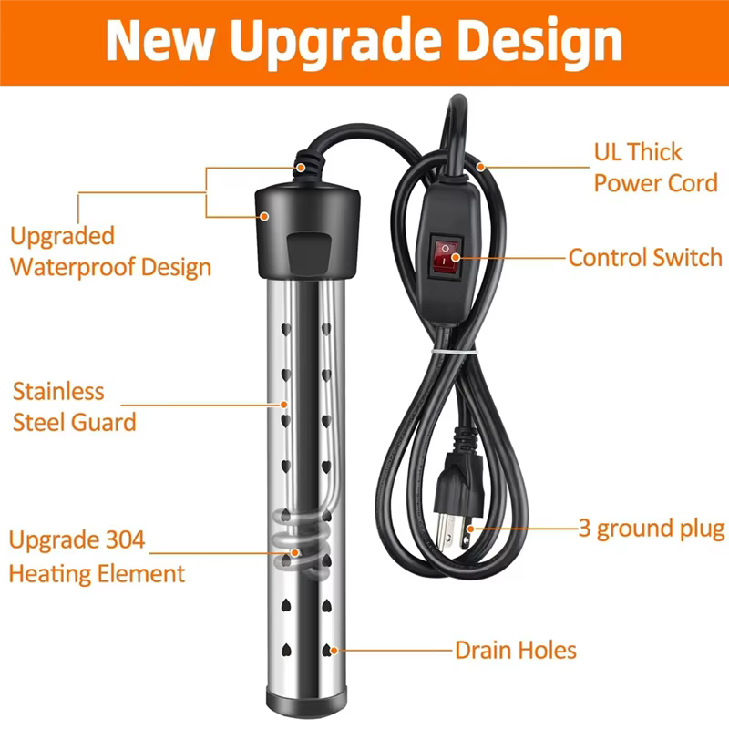 โปรโมชั่น! เครื่องทําน้ําอุ่นแบบจุ่ม,เครื่องทําความร้อนสระว่ายน้ํา 1500W พร้อมสวิตช์ควบคุม,เครื่องทําความร้อนอ่างอาบน้ําพร้อมระบบควบคุมอุณหภูมิอัจฉริยะ Us P