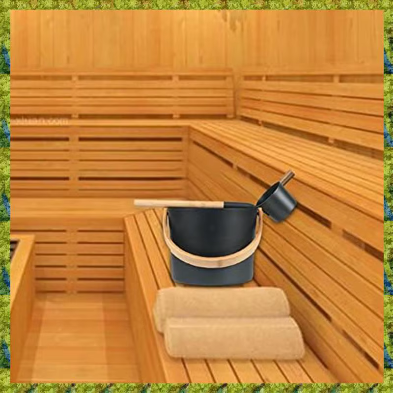 ถังอลูมิเนียมซาวน่าฟินแลนด์, ชุดช้อนด้ามยาว, ถังซาวน่า, ห้องน้ํา, อุปกรณ์เสริมชิ้นส่วนห้องอบไอน้ําซาวน่า