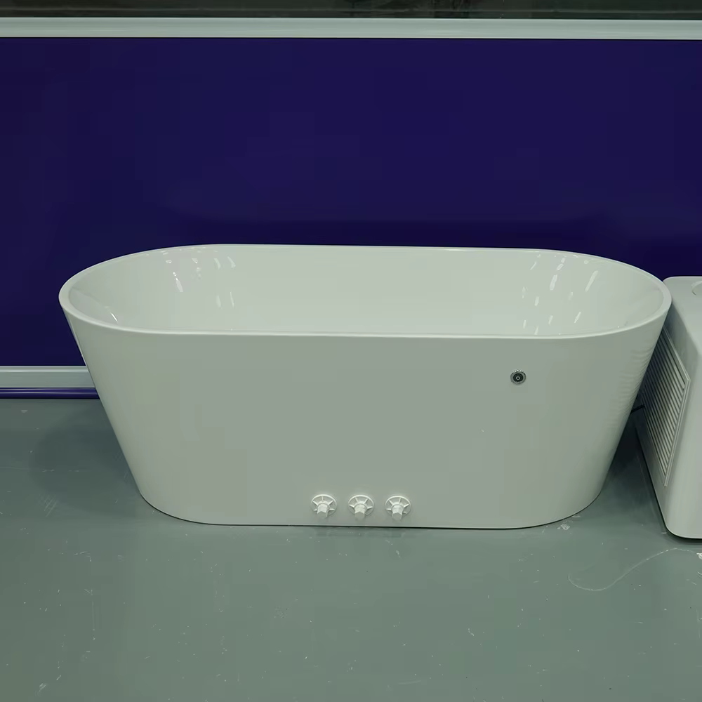 อ่างแช่น้ำเย็นอะคริลิคสีขาวดำสำหรับนักกีฬา อ่างน้ำแข็งสำหรับฟื้นฟูร่างกายกลางแจ้ง พร้อมระบบทำความเย็น ขนาดสั่งทำพิเศษ 1.7 ม. 1.8 ม.