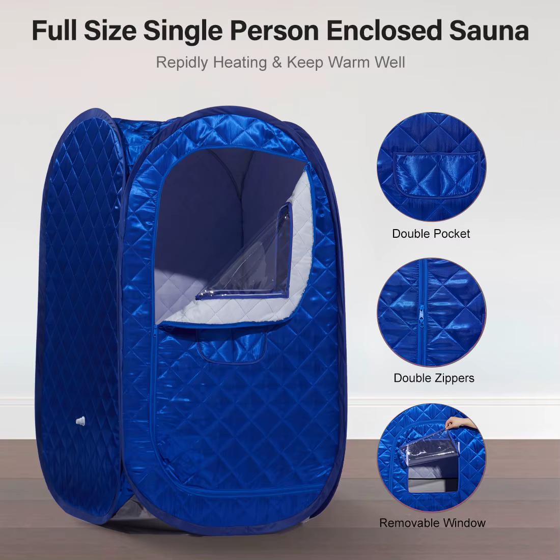 คนเดียวซาวน่าไอน้ําแบบพกพาซาวน่า Full Body สําหรับ Home Spa,ซาวน่าเต็นท์ Steamer 4L 1500W Steam Generator TIMER