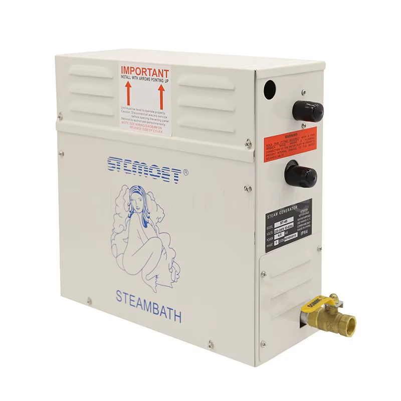 เครื่องกำเนิดไอน้ำ 3/4.5 กิโลวัตต์ สำหรับห้องซาวน่า ห้องอบไอน้ำ อาบน้ำ ใช้ในบ้าน ห้องสปา พร้อมตัวควบคุมดิจิตอล รุ่น ST30/40