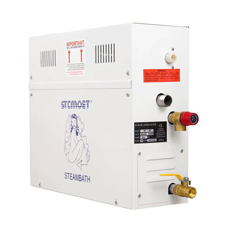 เครื่องกำเนิดไอน้ำซาวน่าสปา 220V/380V 9KW สำหรับห้องอบไอน้ำในบ้าน พร้อมตัวควบคุมแบบดิจิตอล เครื่องอาบน้ำไอน้ำสำหรับห้องซาวน่าและสปา