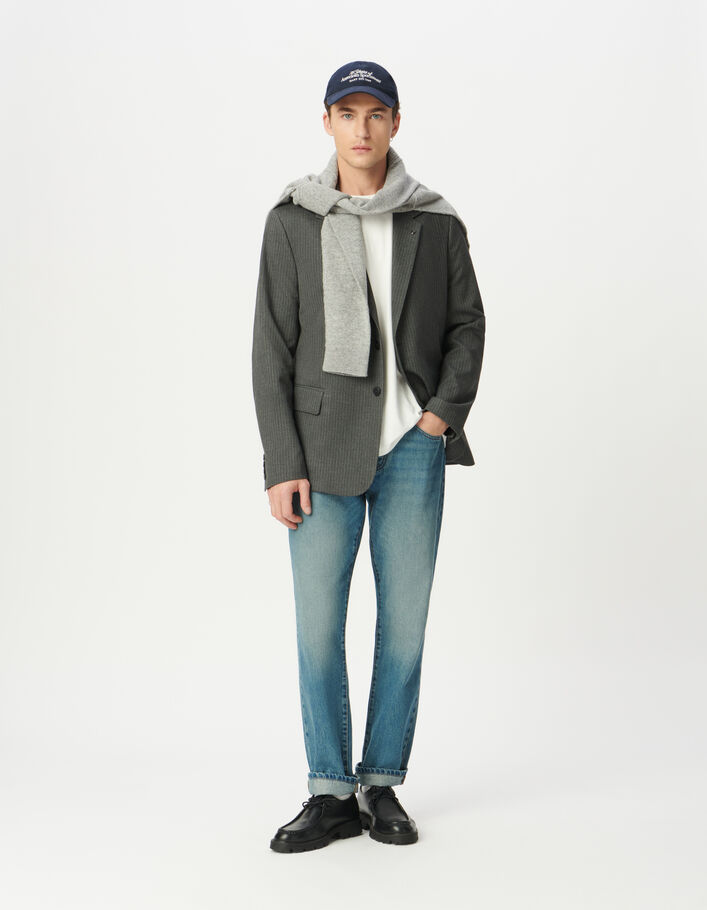 Veste de costume gris rayures tennis Homme