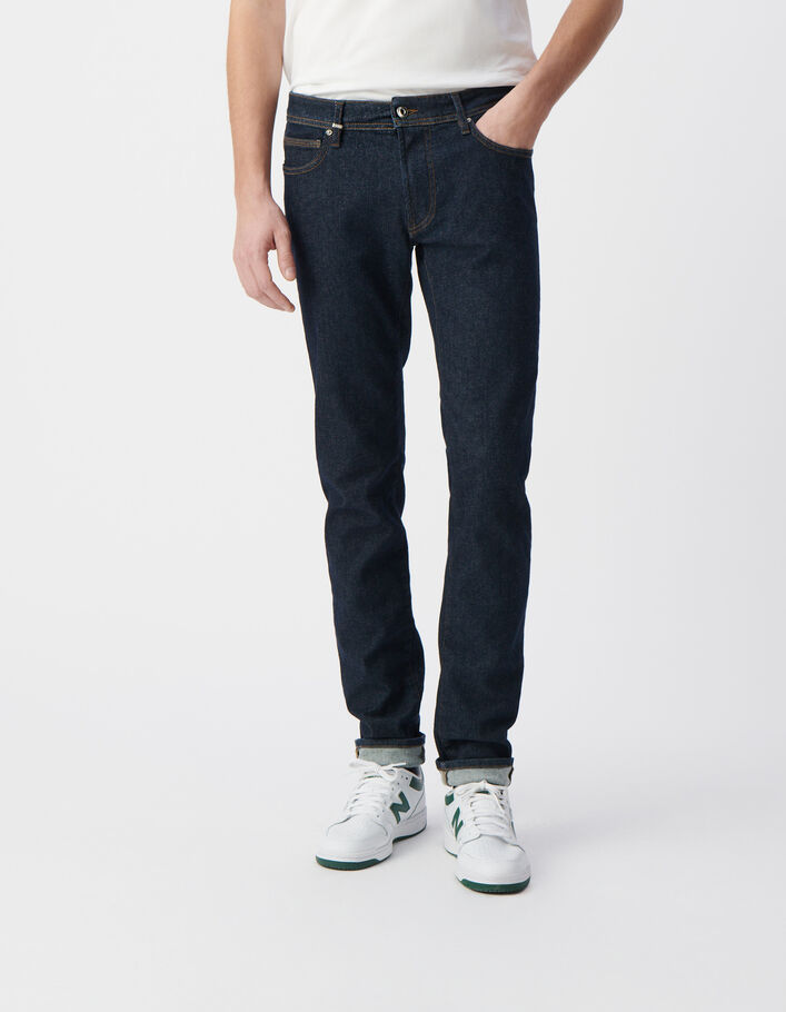 Jean SLIM bleu fonc&eacute; brut POWER STRETCH Homme