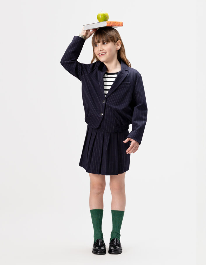 Veste de tailleur marine rayures tennis fille