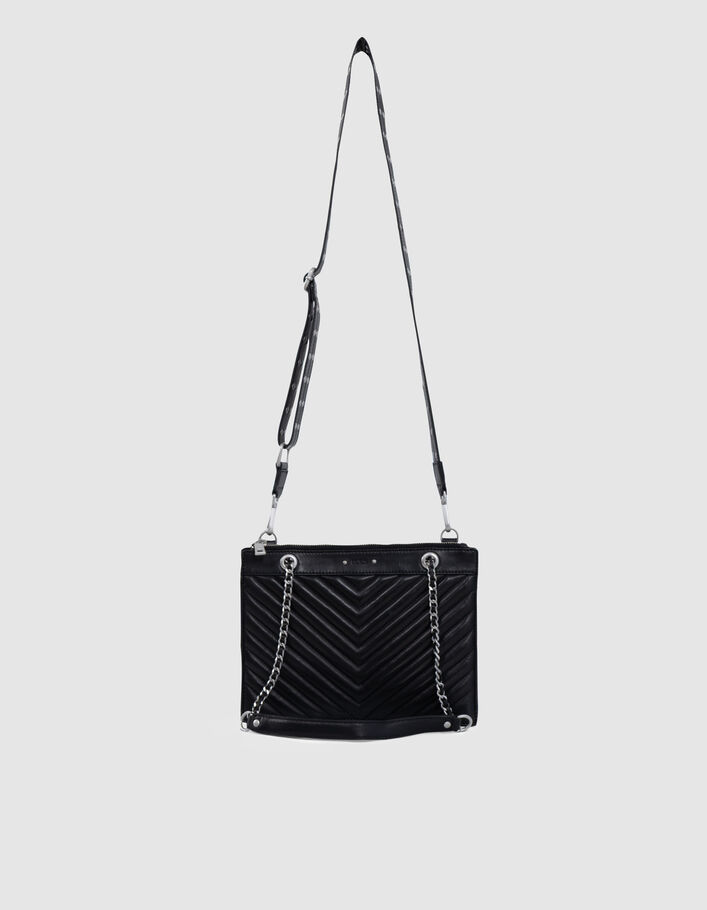 Sac pochette 1440 Reporter noir cuir Femme