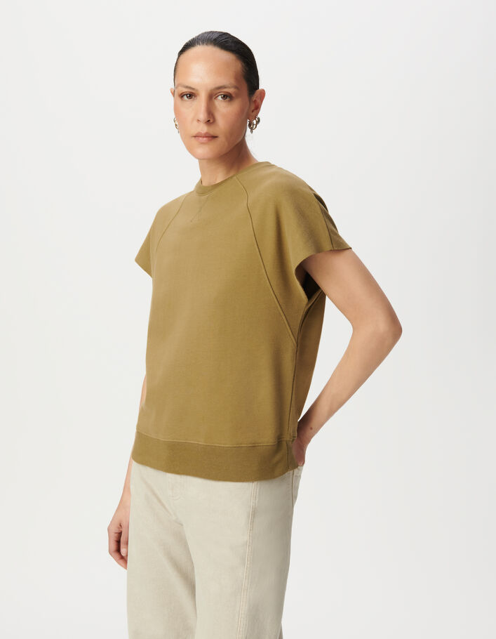 Sweat sans manches olive oversize