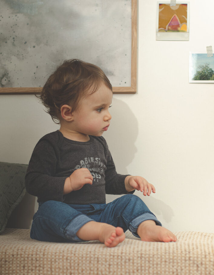 Jean medium blue maille knitlook bio b&eacute;b&eacute;