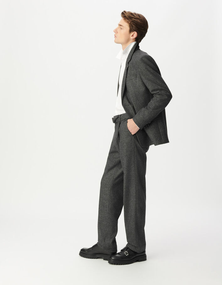 Veste de costume grise esprit tweed Homme