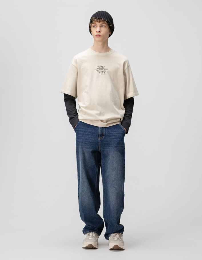 Jean loose bleu esprit charpentier gar&ccedil;on