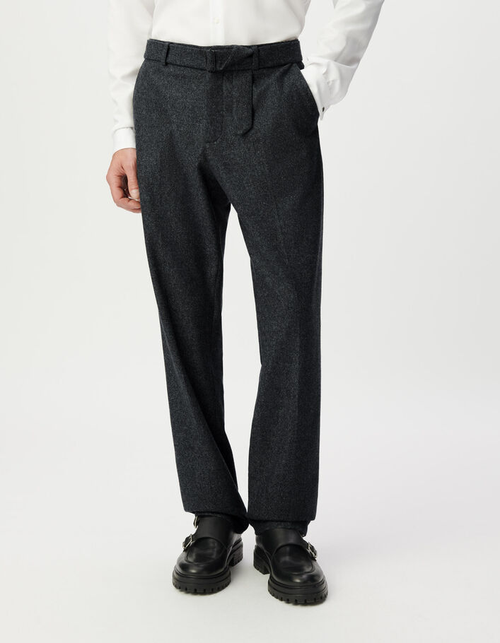 Pantalon de costume gris esprit tweed Homme