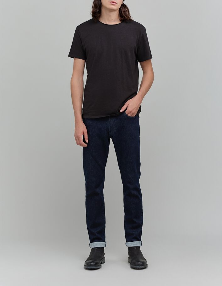 T-shirt L'Essentiel brun coton bio col rond Homme