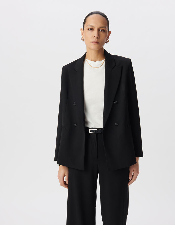 Veste de tailleur noire oversize Femme