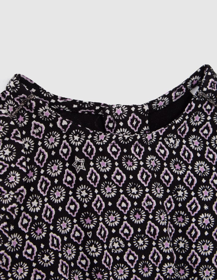 Robe noire imprim&eacute; rock Ecovero&reg; b&eacute;b&eacute; fille