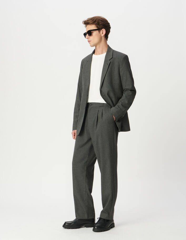 Pantalon de costume gris rayures tennis Homme