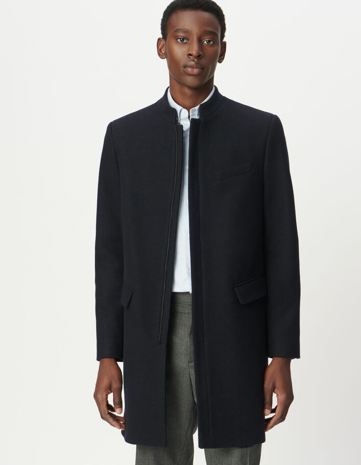 Manteau officier marine zipp&eacute; Homme