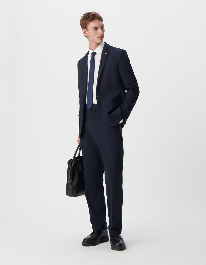 Veste de costume SLIM marine maille Milano Homme