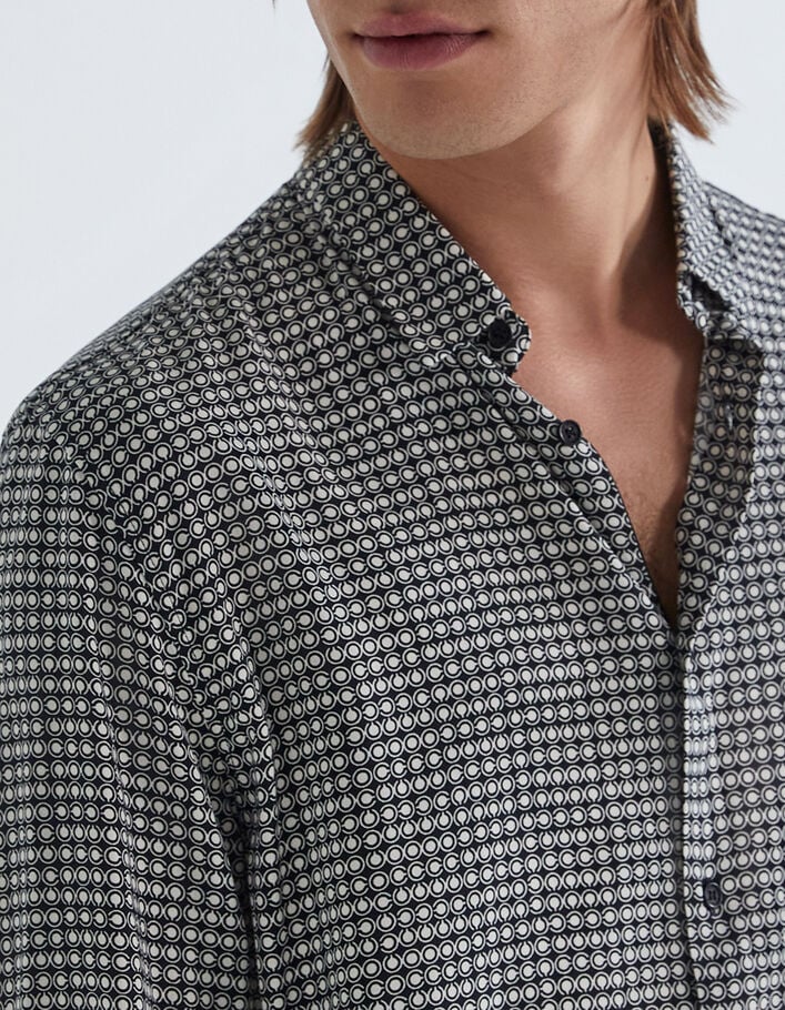 Pure Edition - Chemise LENZING&trade; ECOVERO&trade; pois r&eacute;tro Homme