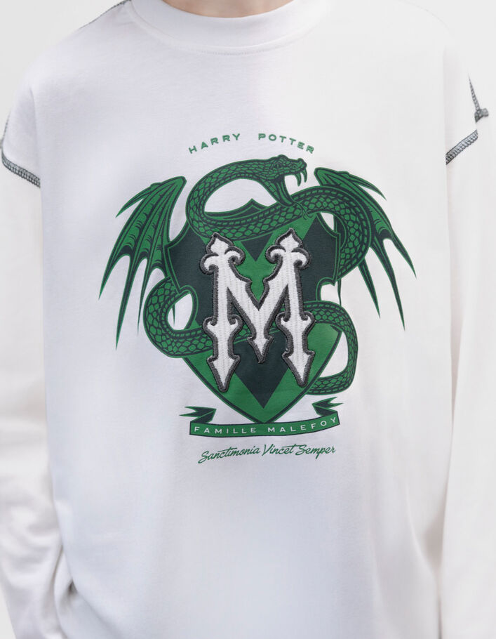 T-shirt blanc coton bio visuel Harry Potter gar&ccedil;on