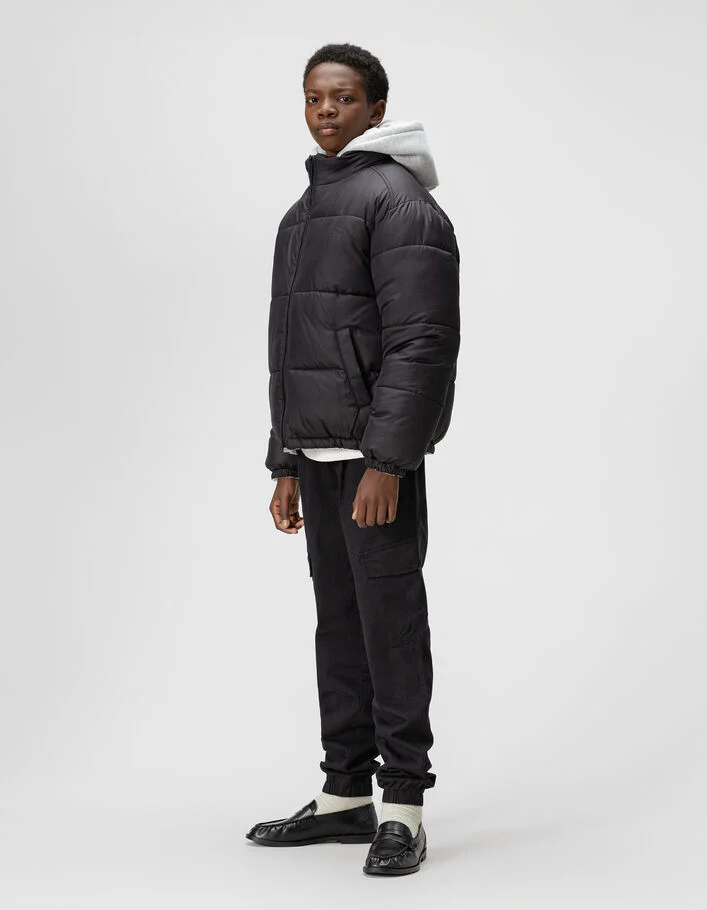 Doudoune r&eacute;versible capuche amovible gar&ccedil;on