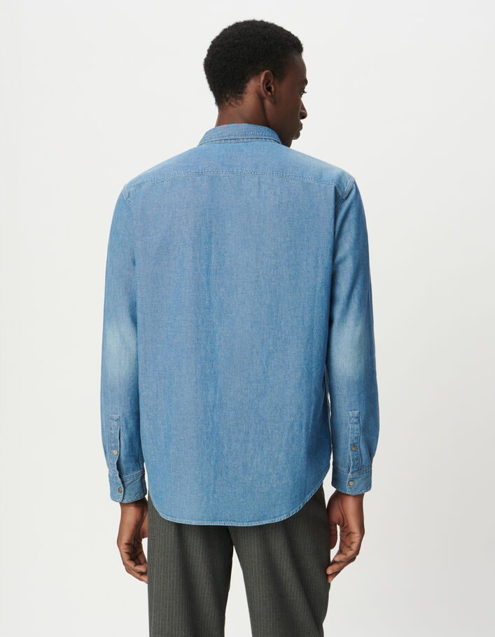 Chemise en jean regular bleu Homme