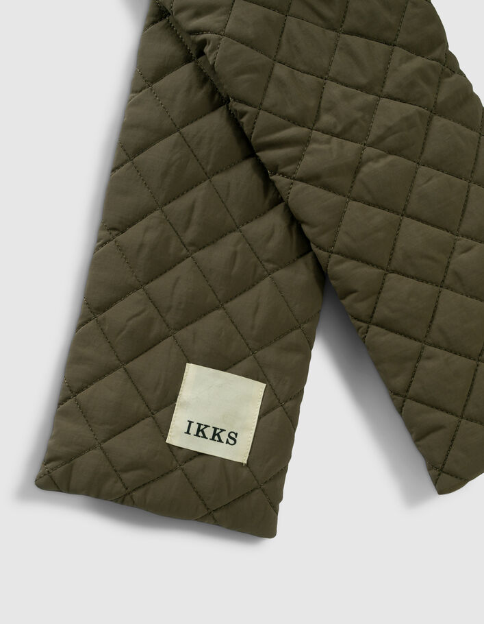 Set bob et &eacute;charpe kaki matelass&eacute;s Femme