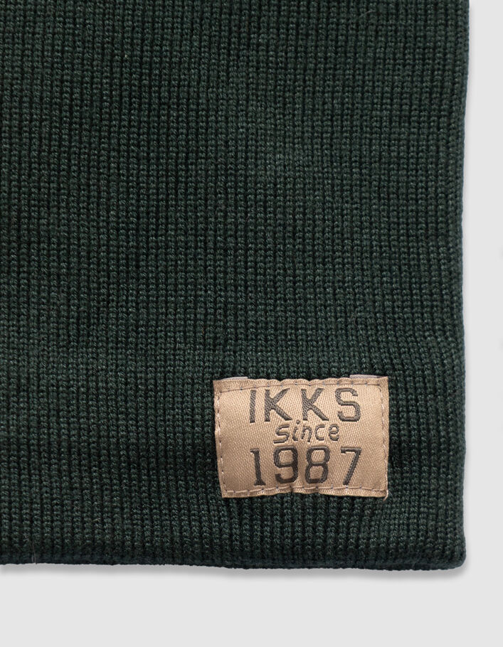 Snood vert tricot gar&ccedil;on