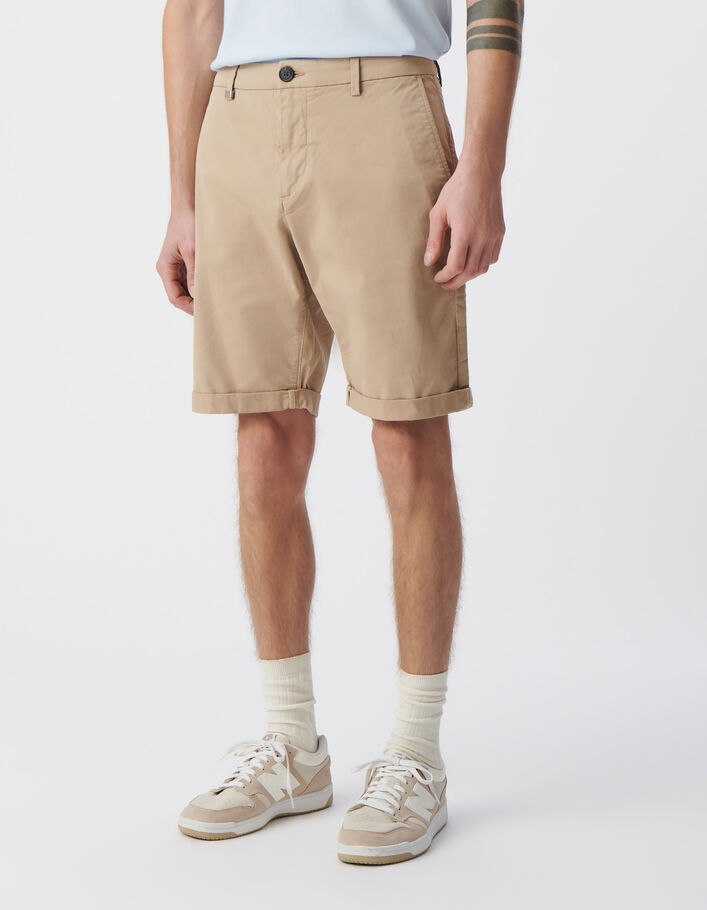 Bermuda CHINO TAPERED sable Homme