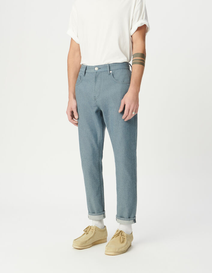 Jean tapered bleu effet chin&eacute; Ben Homme