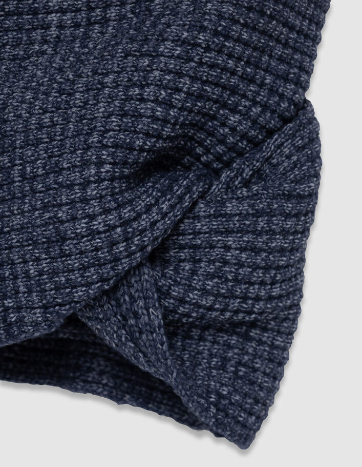 Snood bleu tricot c&ocirc;tel&eacute; Homme