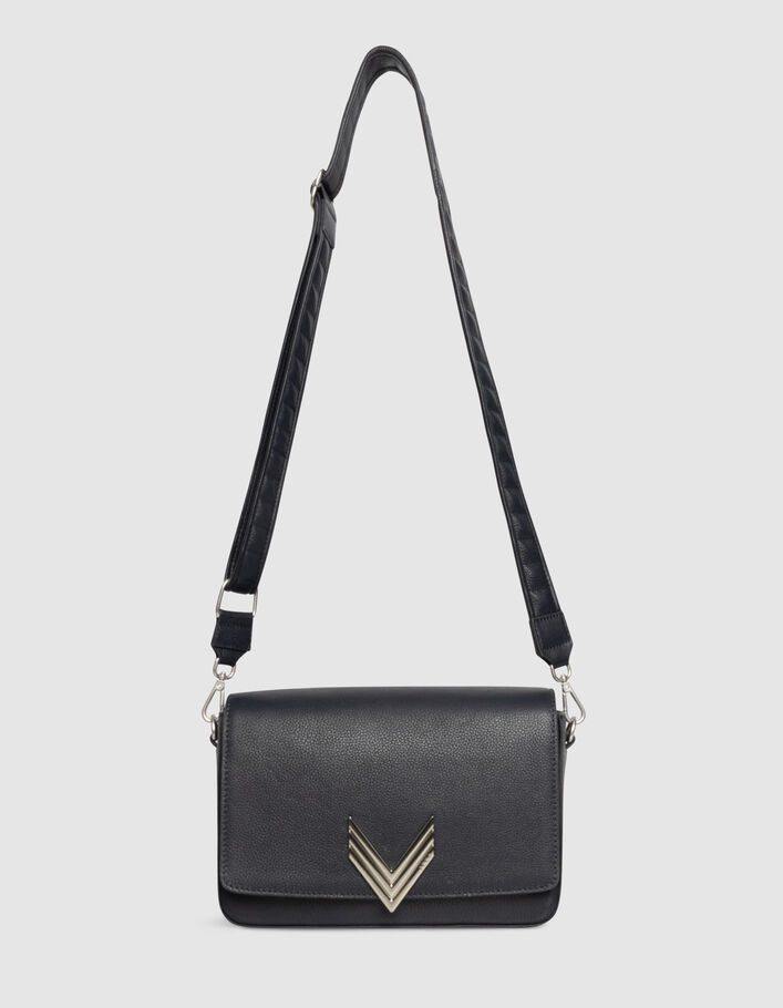 Le sac 111 BIG ROMY marine cuir grain&eacute; Femme