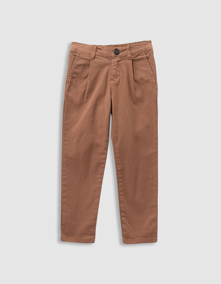 Pantalon chino loose marron clair gar&ccedil;on