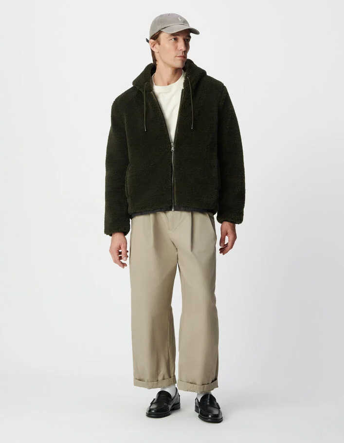 Sous doudoune kaki sherpa Homme