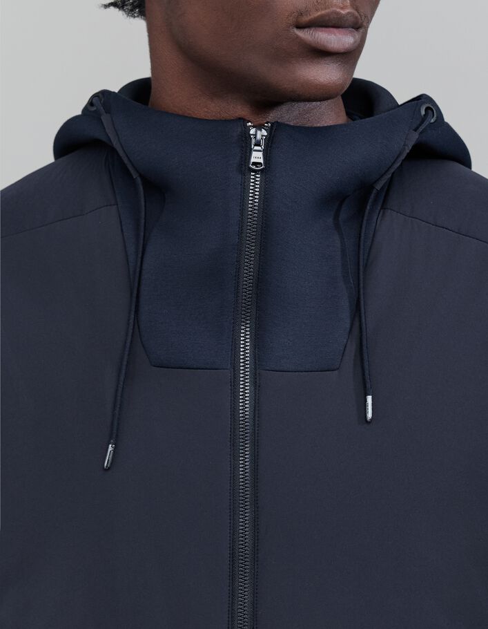 Sous-doudoune marine bi-mati&egrave;re Homme